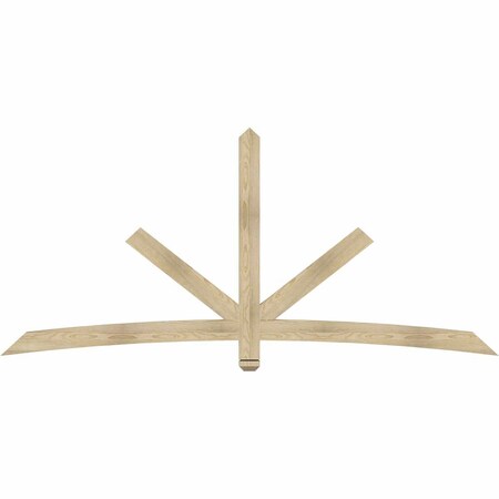 Ekena Millwork Alberta Rough Sawn Timber Gable Bracket, Douglas Fir, 96"W x 44"H x 2"D x 4"F, 11/12 Pitch GBW096X44X0204ALB00RDF